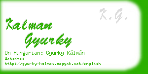 kalman gyurky business card